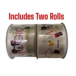 Disney Christmas Decoration Holiday Fabric Ribbon
